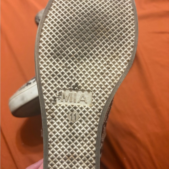 MIA Snakeskin Ankle Booties - Brown and Cream - Picture 3 of 4